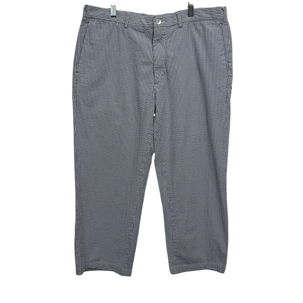 Polo Ralph Lauren Bleeker Blue Striped Seersucker Chino Pants, 38 Preppy Coastal